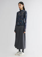 Wrap wool skirt