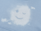 Smiling cloud face hoodie