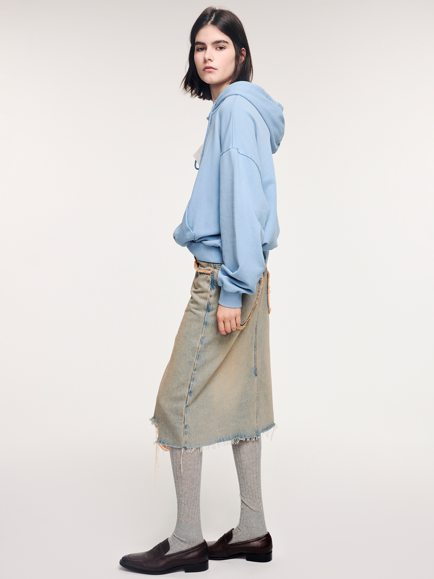 Smiling cloud face hoodie