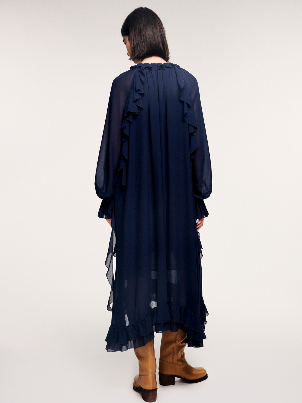 Ruffle hem dress