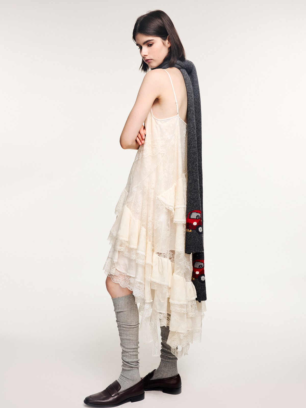 Lace slip dress