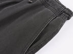 Utility drawstring pants with loose cut