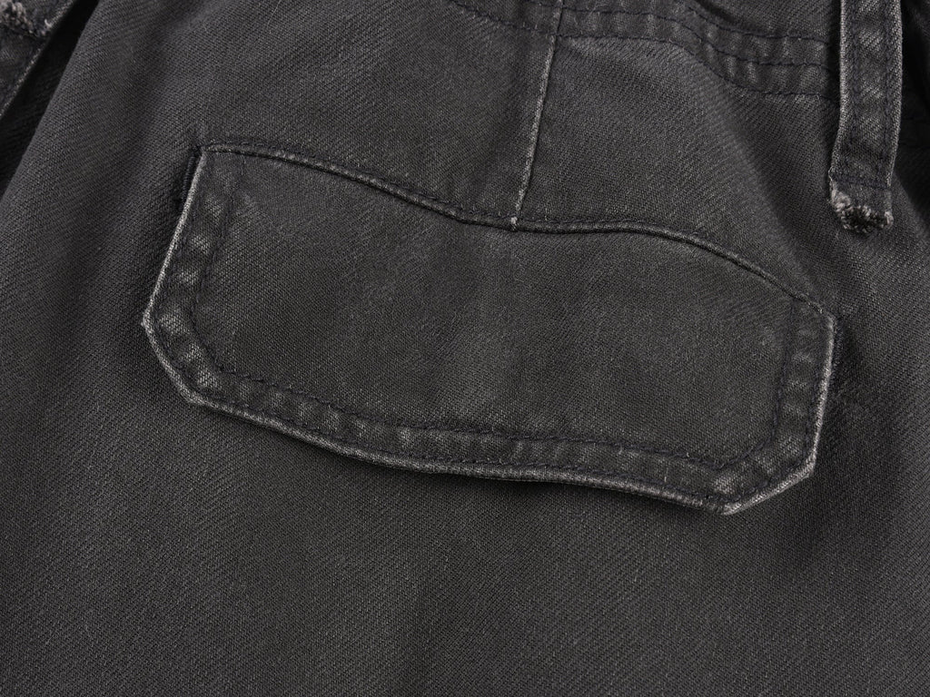 Utility drawstring pants with loose cut