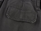 Utility drawstring pants with loose cut