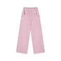 Washed sweatpants with bow detail at the waist
