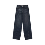 Jeans with wave-textured wire detail for sculpted shape