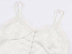 Lace-panel jacquard camisole