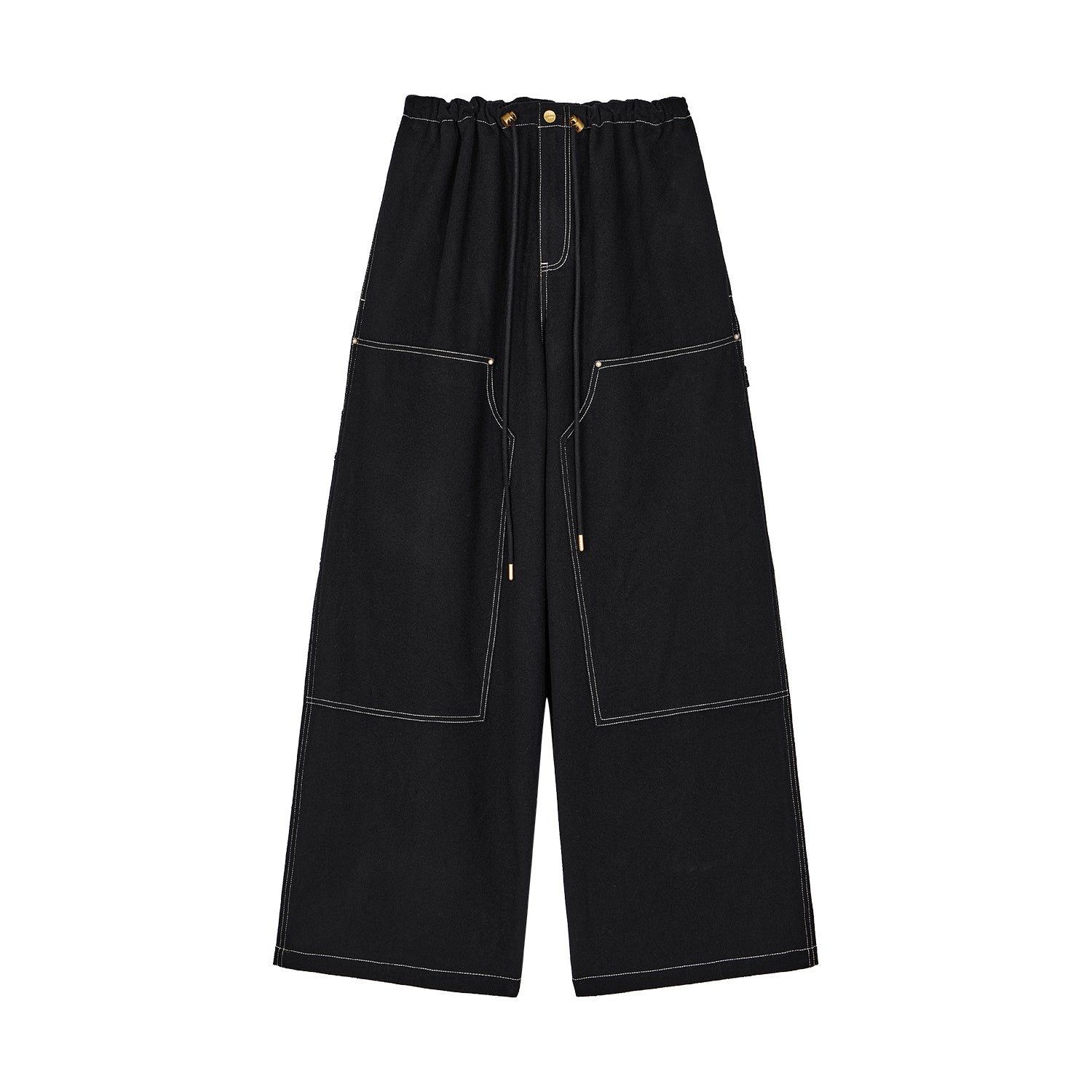 Wool-blend utility trousers