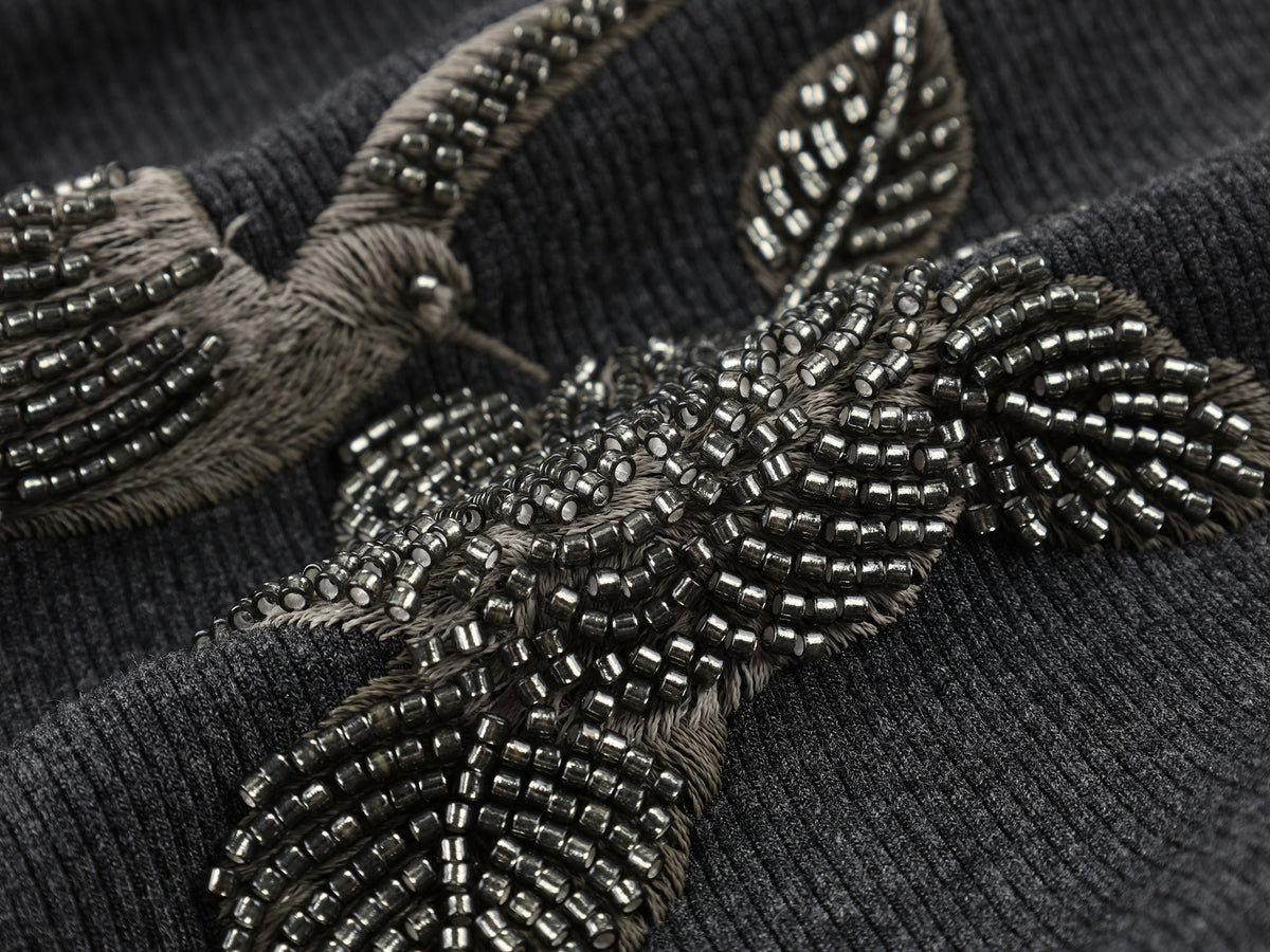 Magical garden beaded layered t-shirt