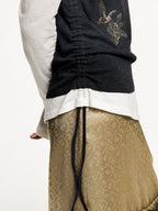 Magical garden beaded layered t-shirt