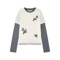Magical garden beaded layered t-shirt