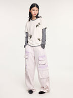 Magical garden beaded layered t-shirt