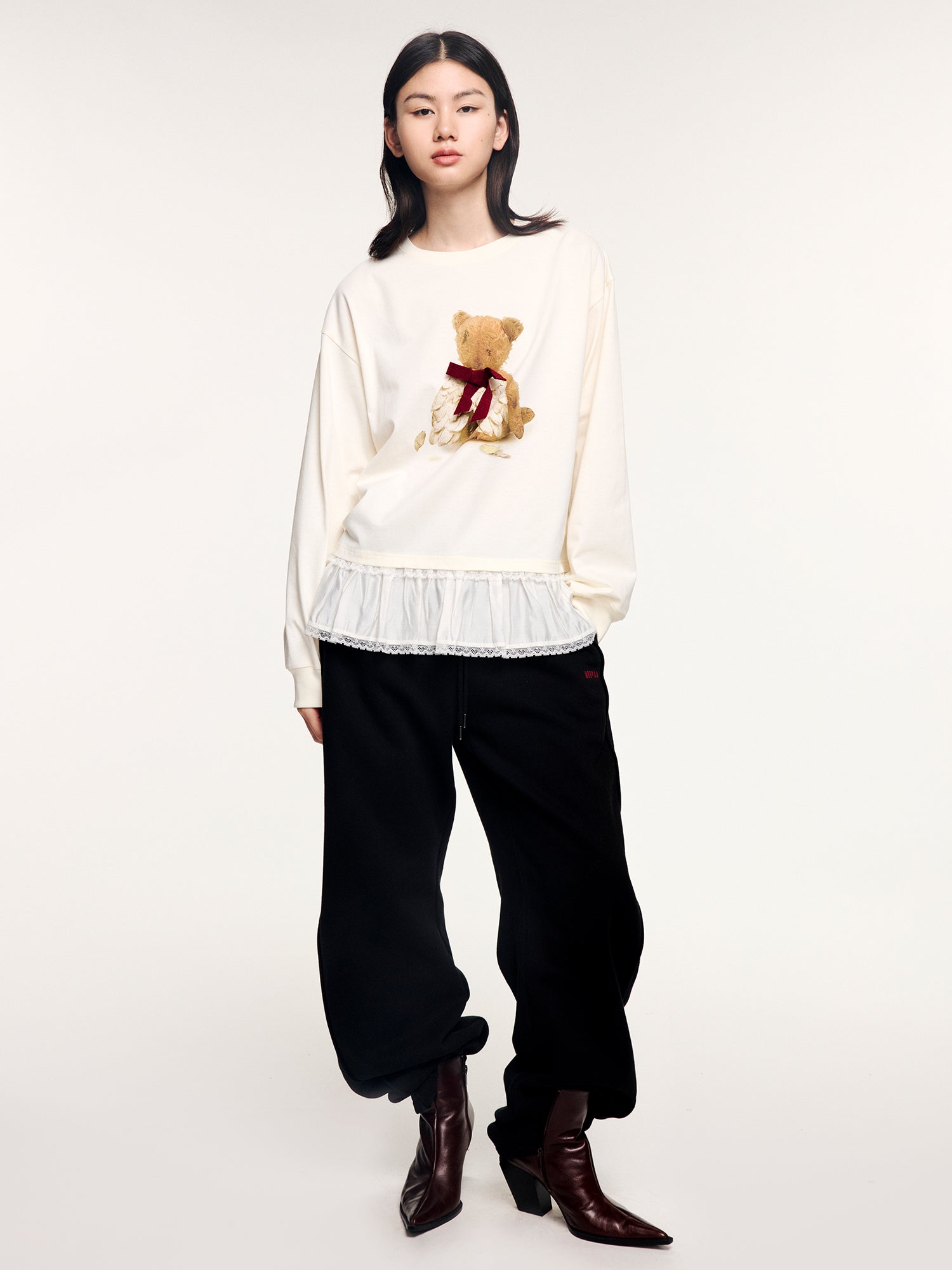 Sad bear long-sleeve t-shirt