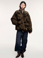 Sad bear 3d down jacket
