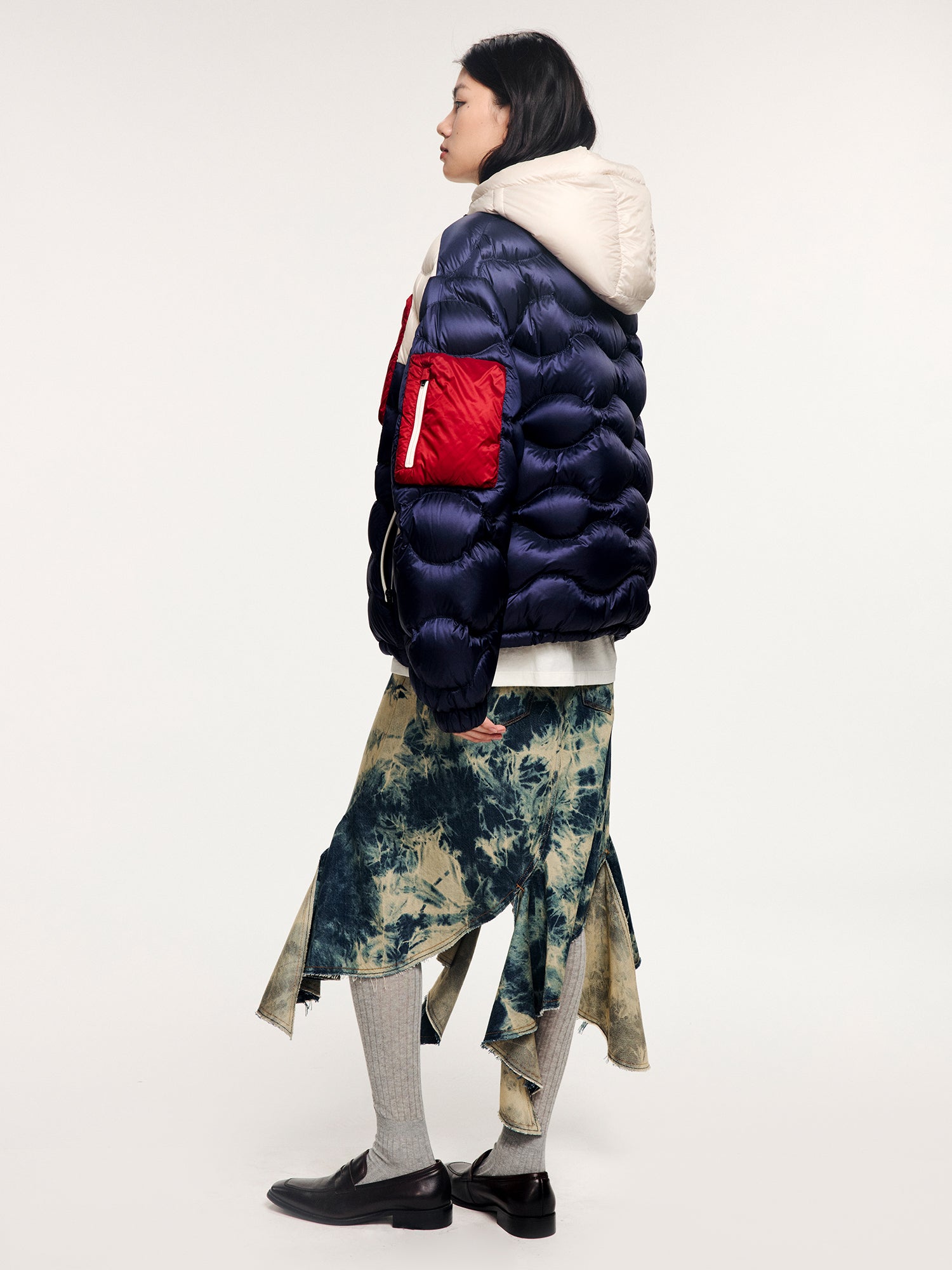 Classic bow outdoor down jacket