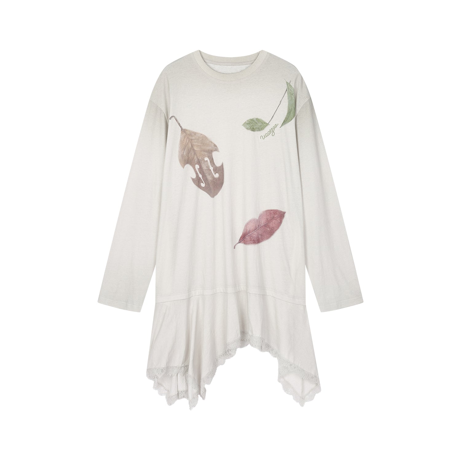 Magical garden long-sleeve t-shirt dress