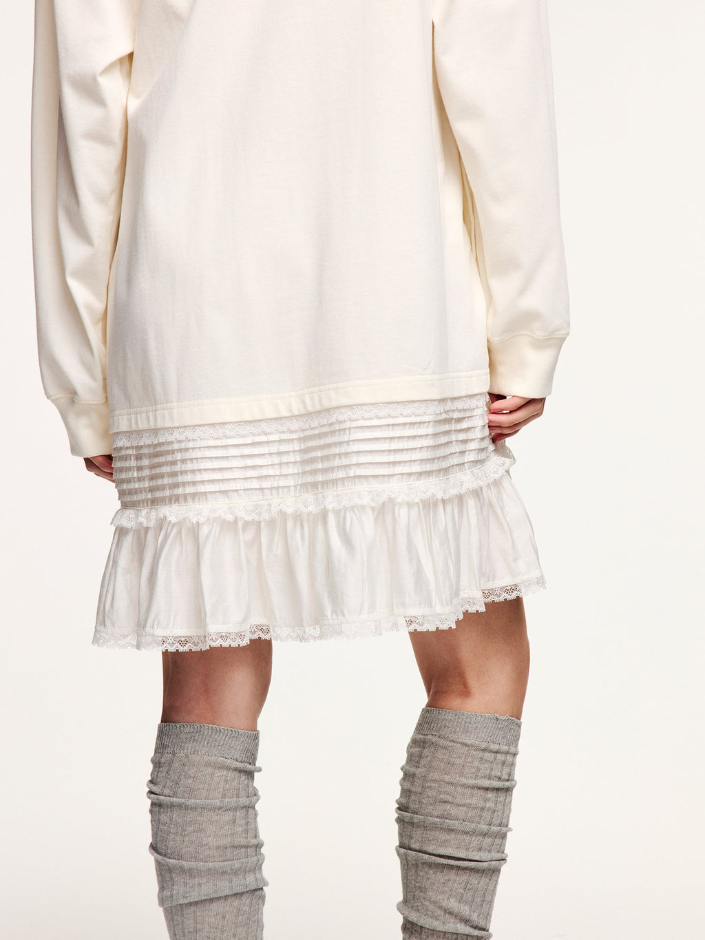 Sad bear long-sleeve t-shirt dress