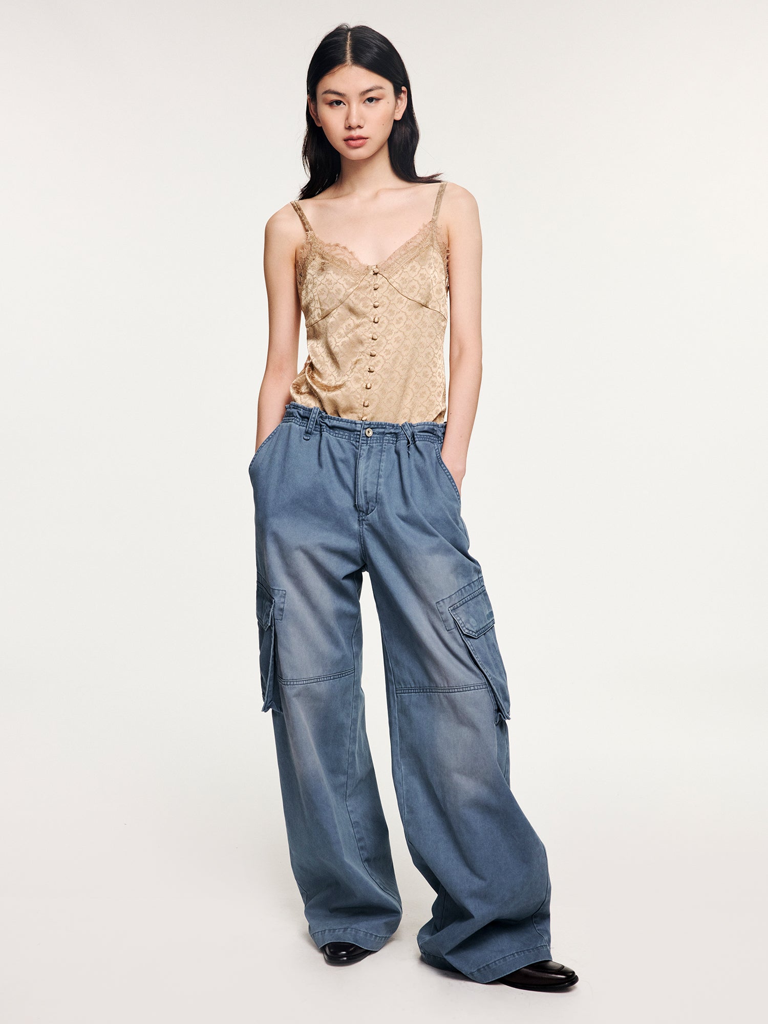 Washed french-union utility pants