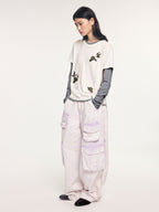 Cargo washed utility pants