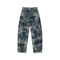 Tie-dye scimitar jeans