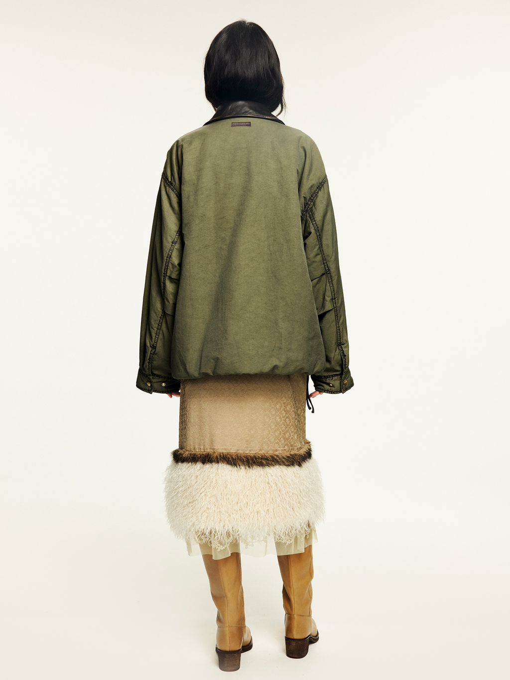 Two-tone washed hunting cotton jacket
