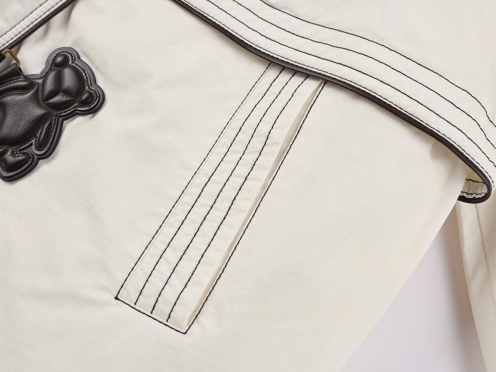 Sad bear parka cotton jacket
