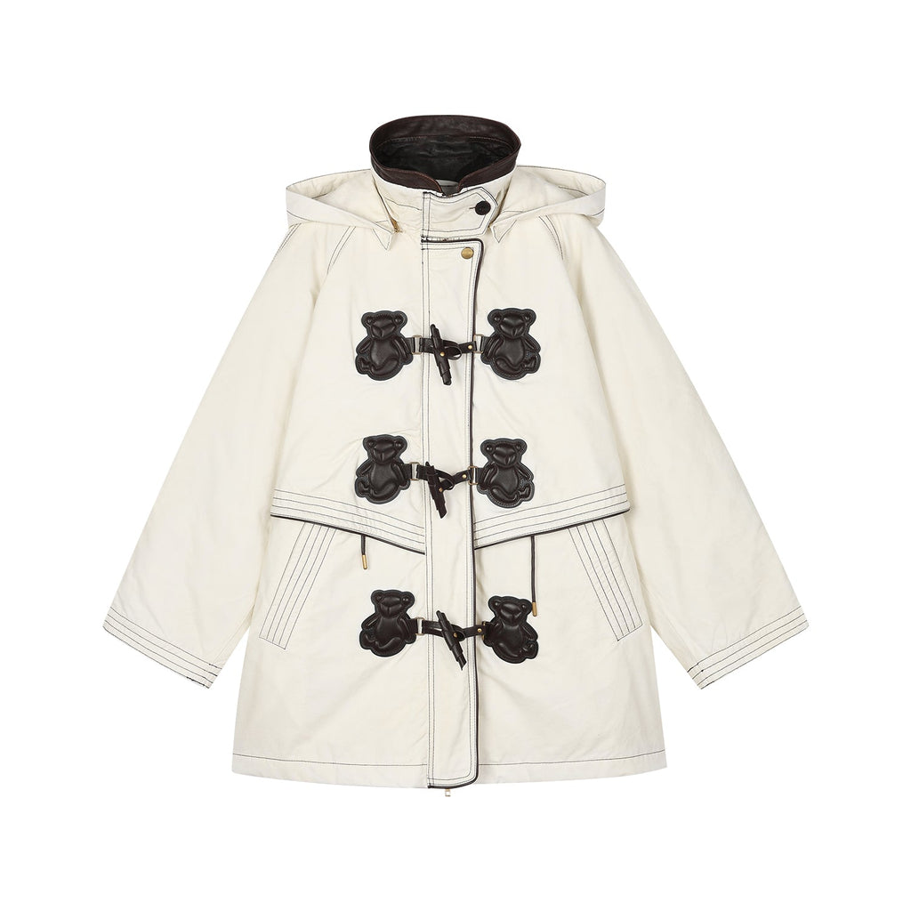 Sad bear parka cotton jacket