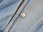 Denim bomber jacket with toscana shearling