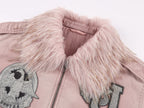 A2 style cotton bomber with patch details