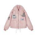 A2 style cotton bomber with patch details