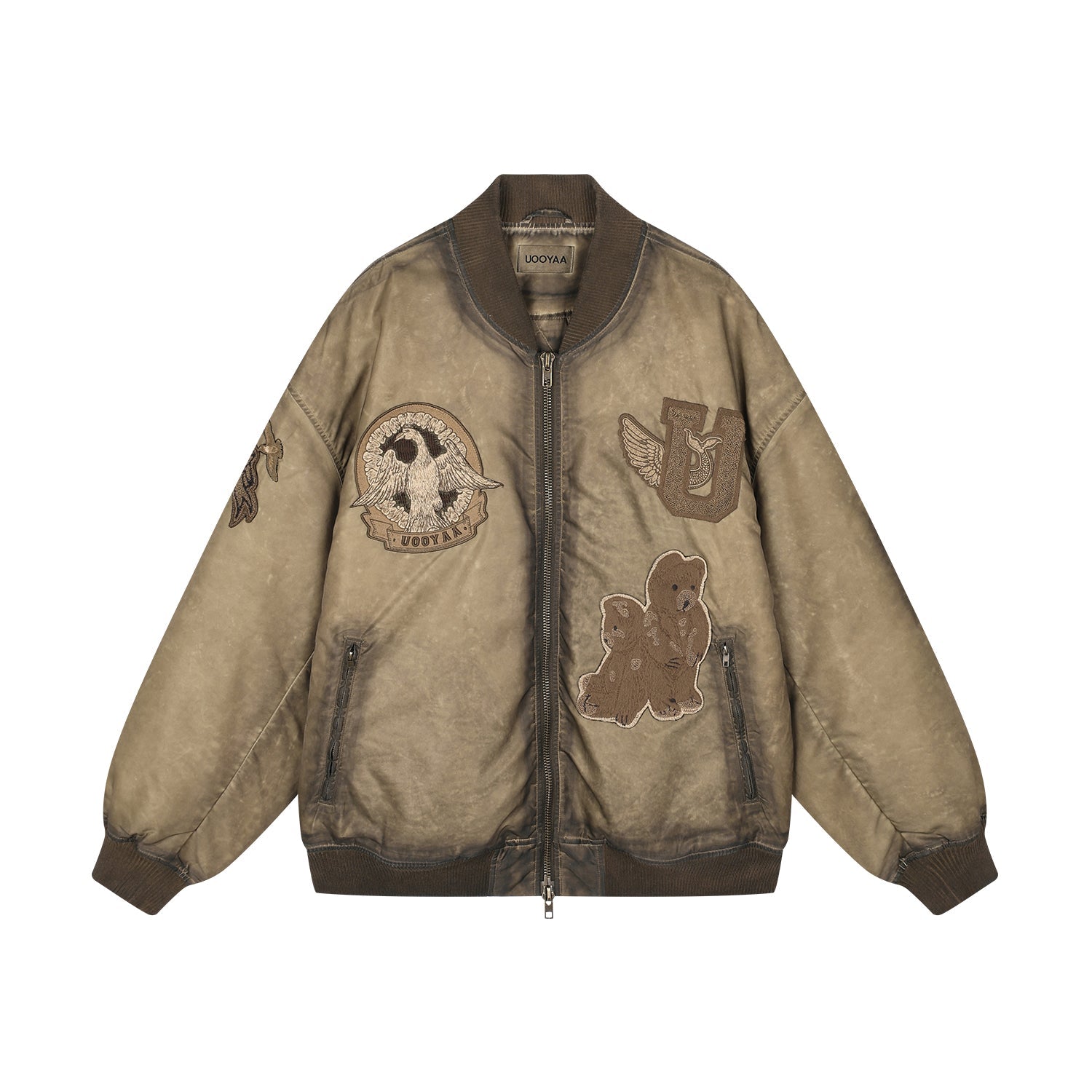 Fantasy patch air-force cotton jacket