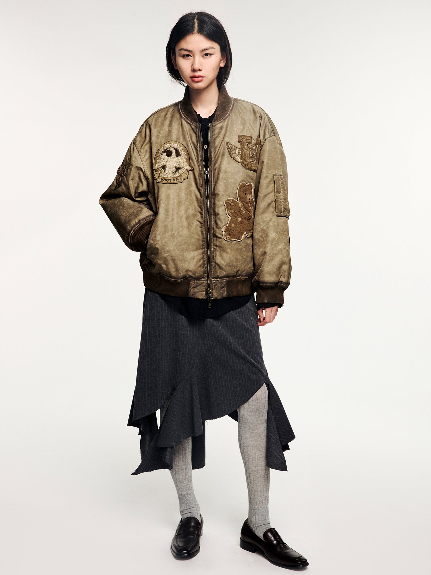 Fantasy patch air-force cotton jacket