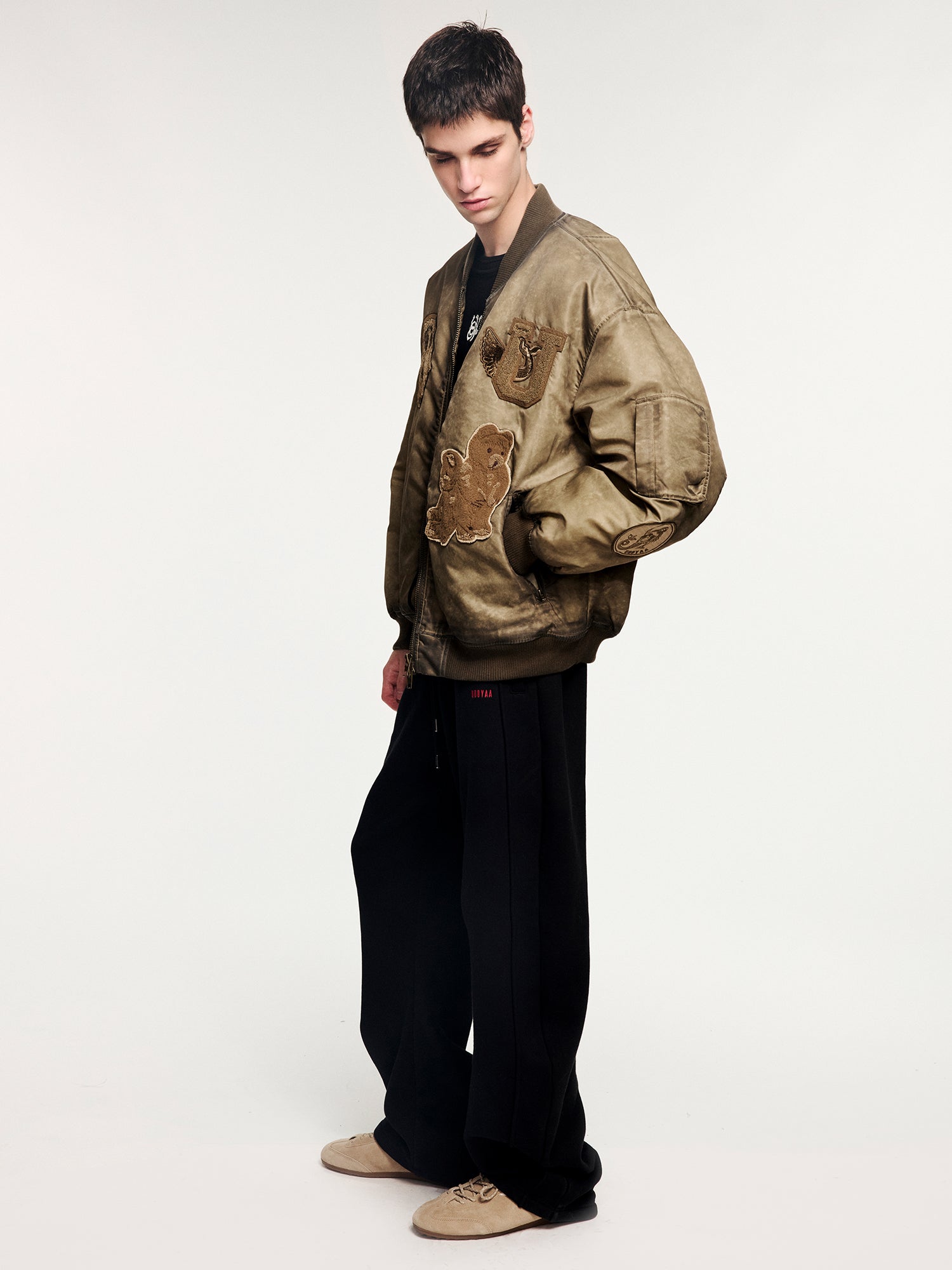 Fantasy patch air-force cotton jacket