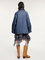 French union blue utility cotton jacket