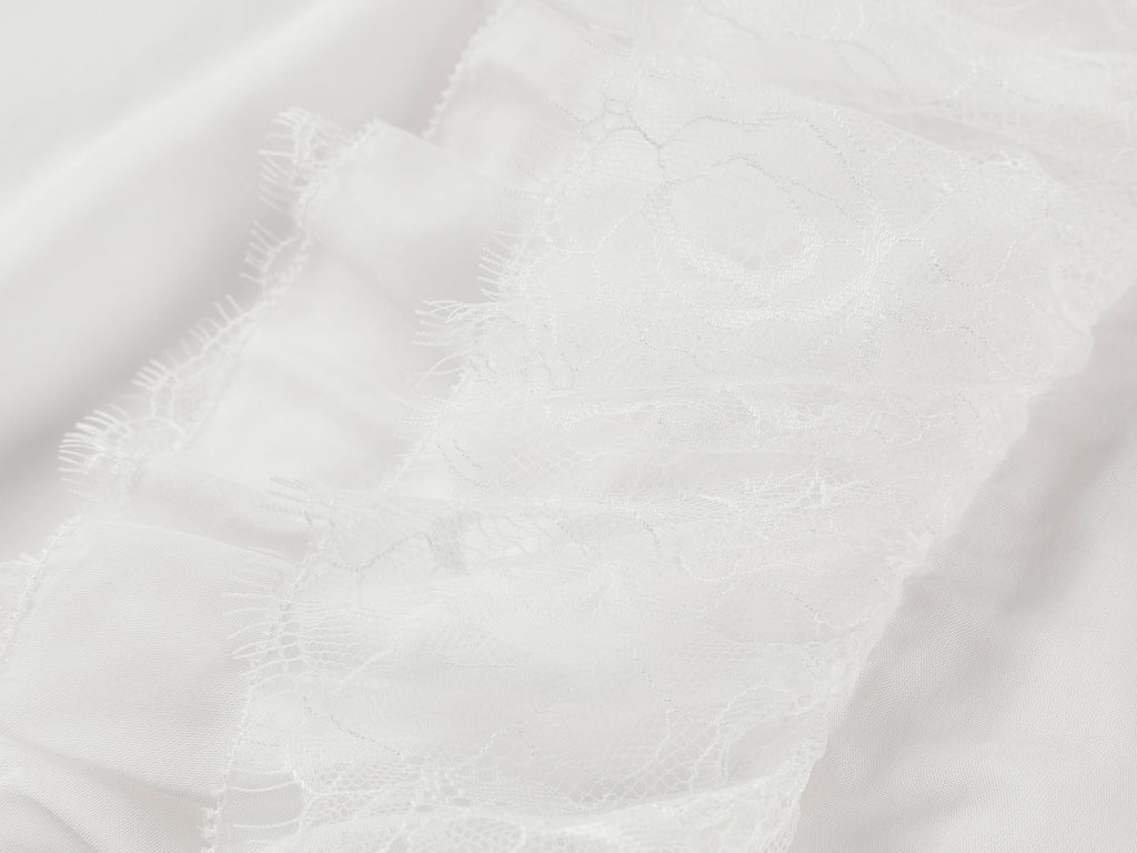 Classical ruched lace shirt