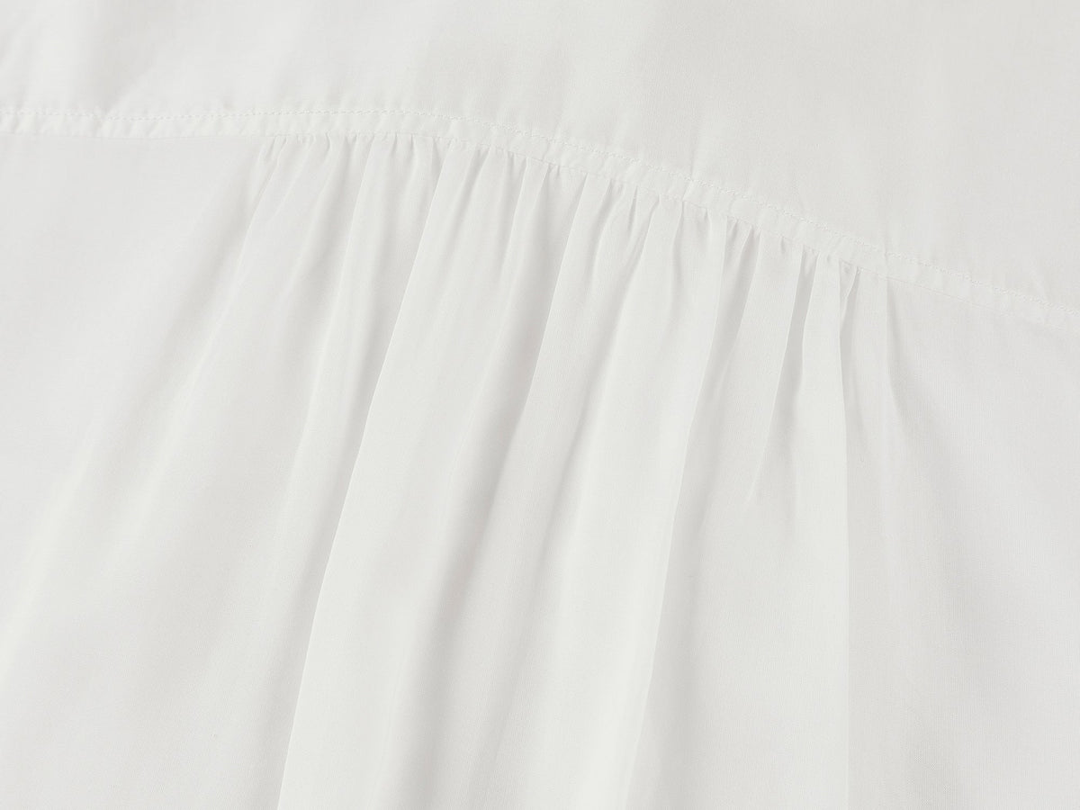 Classical ruched lace shirt