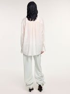 Classical ruched lace shirt
