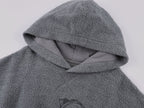 Sad bear embroidered hoodie
