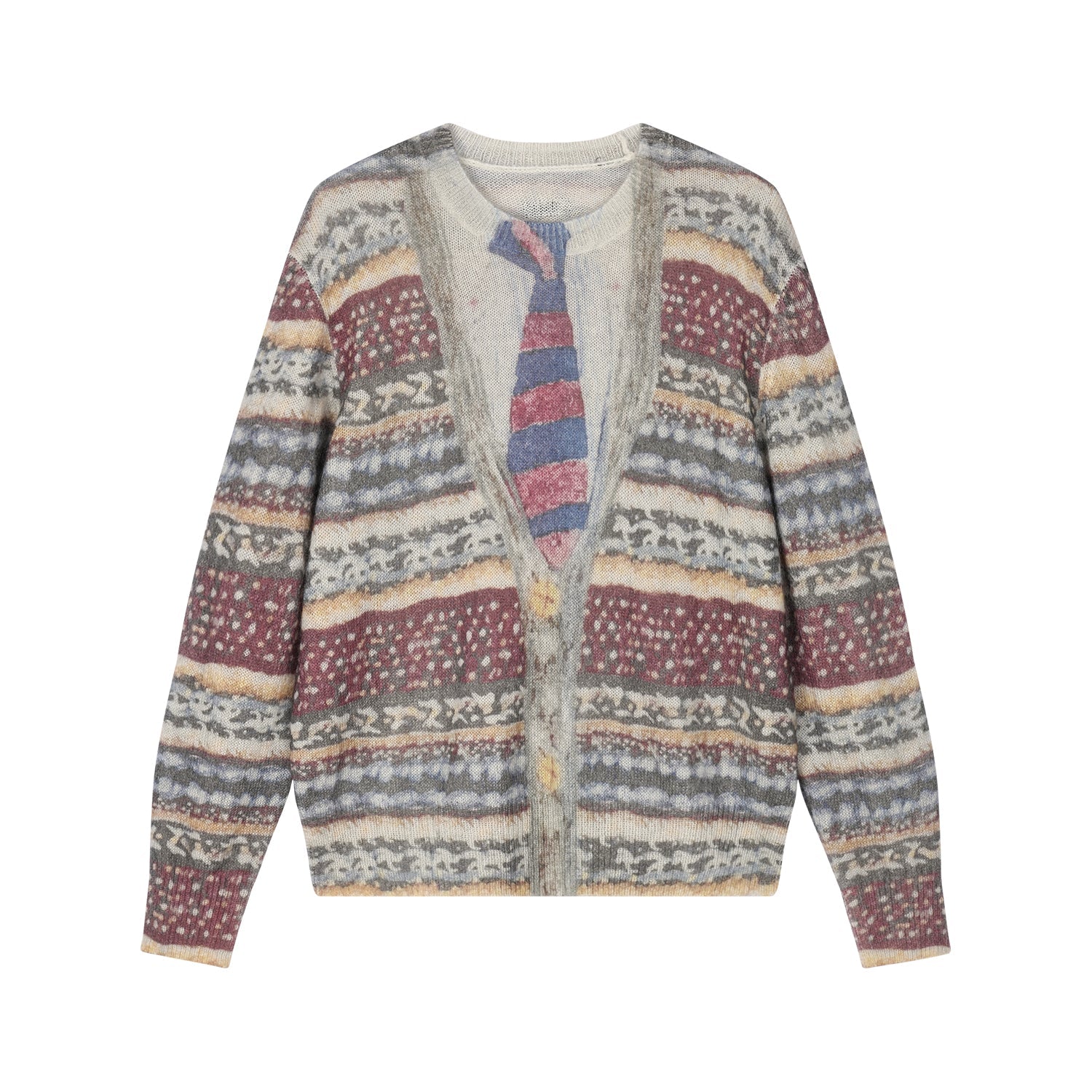 Vintage sweater print pullover knit