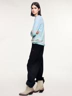 Crying cloud face pullover sweater