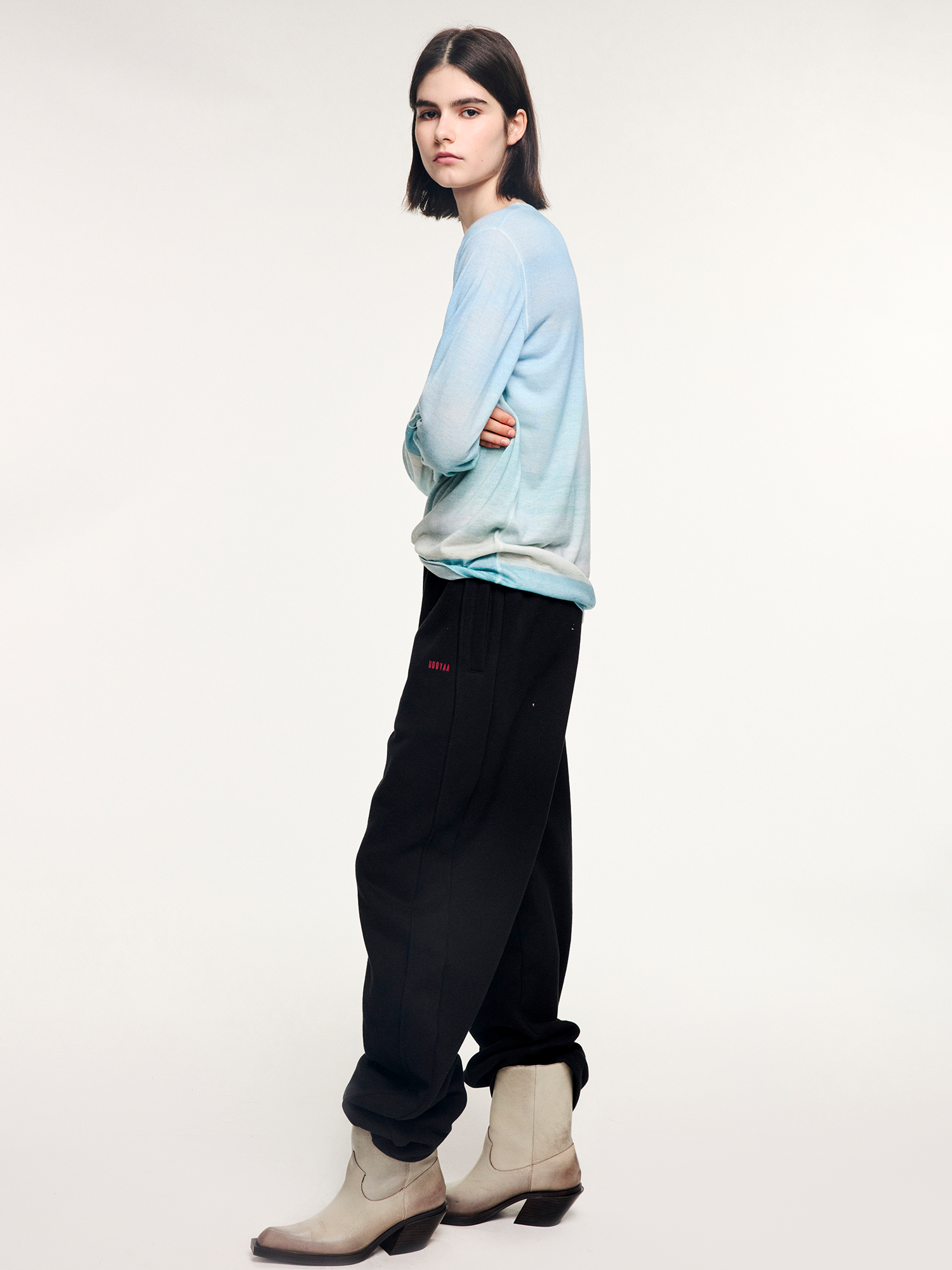 Crying cloud face pullover sweater