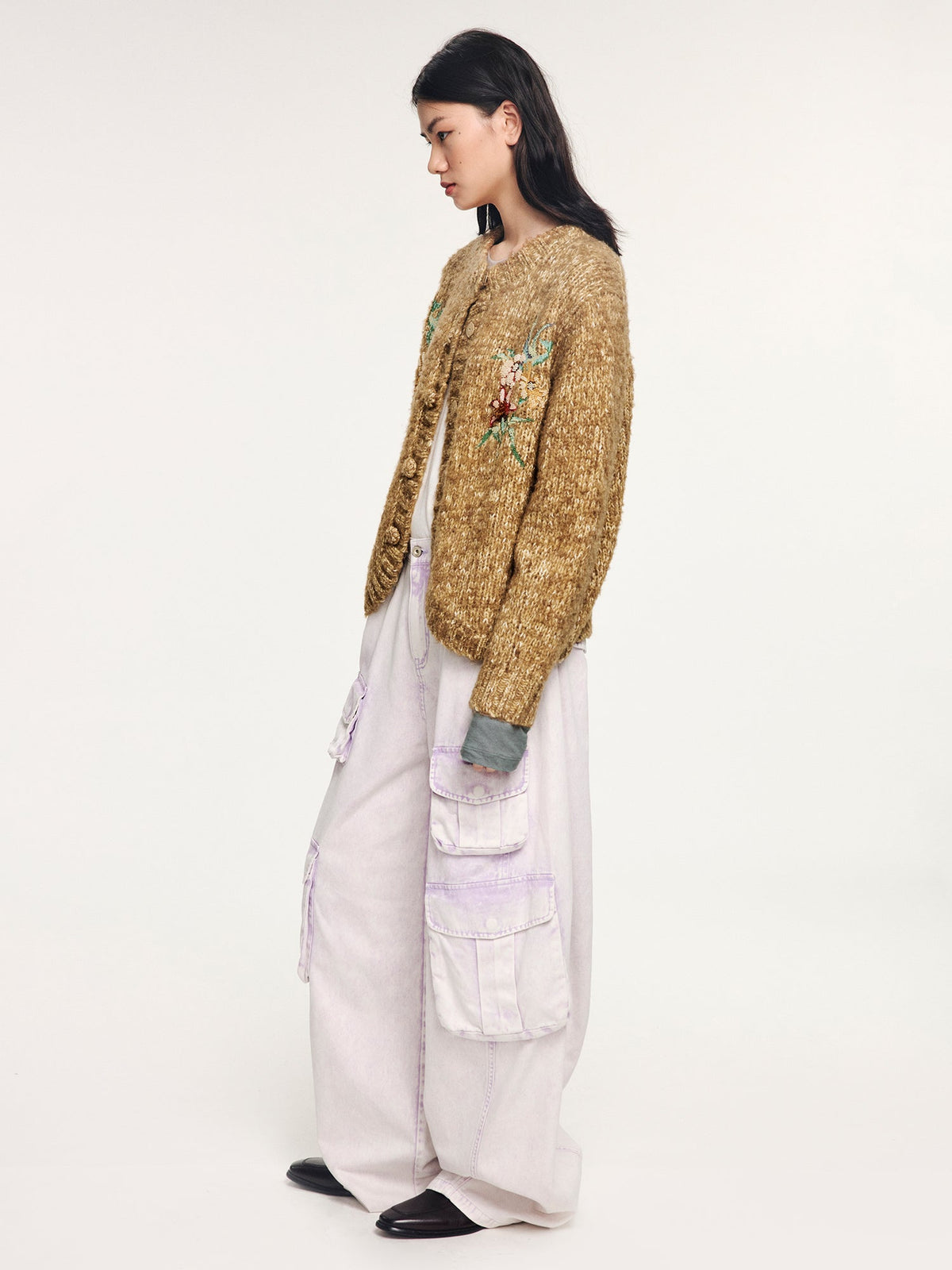 Magical garden beaded knit cardigan