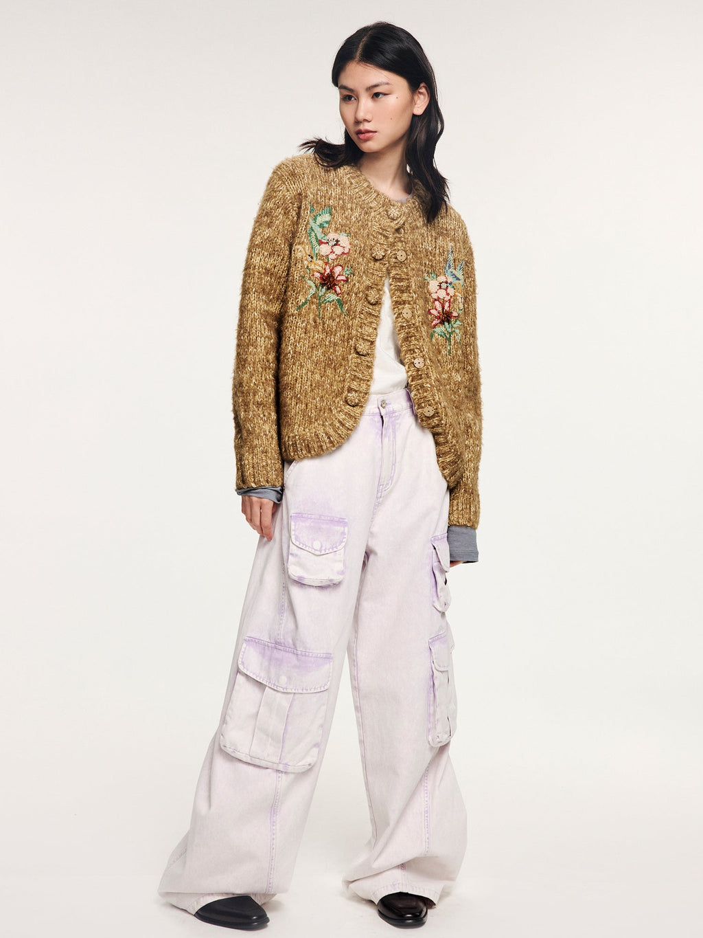 Magical garden beaded knit cardigan