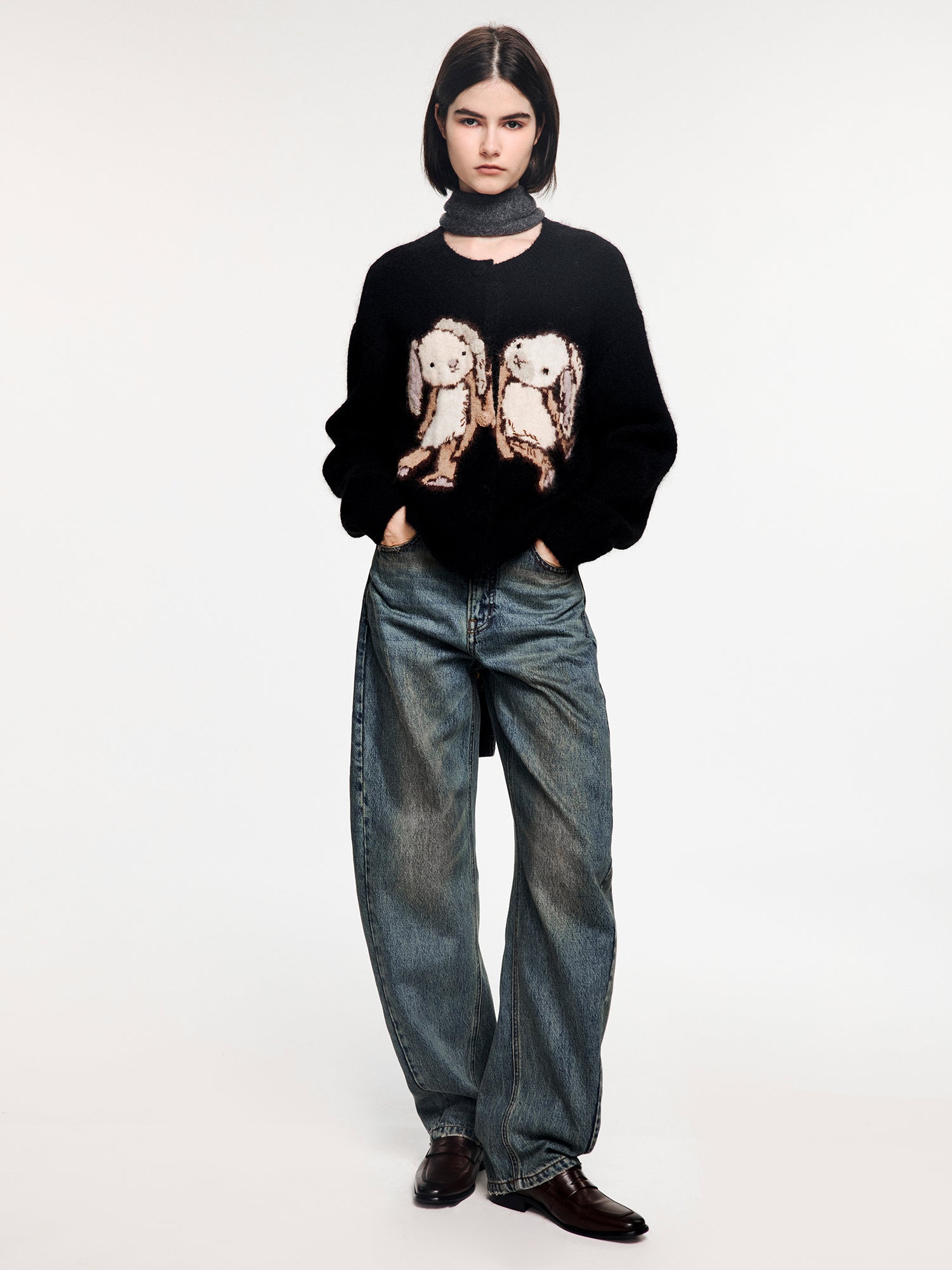 Bunny sprite knit cardigan