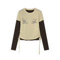 Magical garden beaded layered t-shirt
