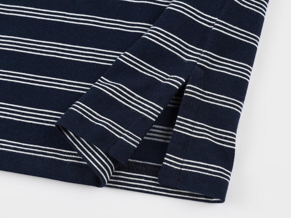 Magical garden floral striped polo shirt