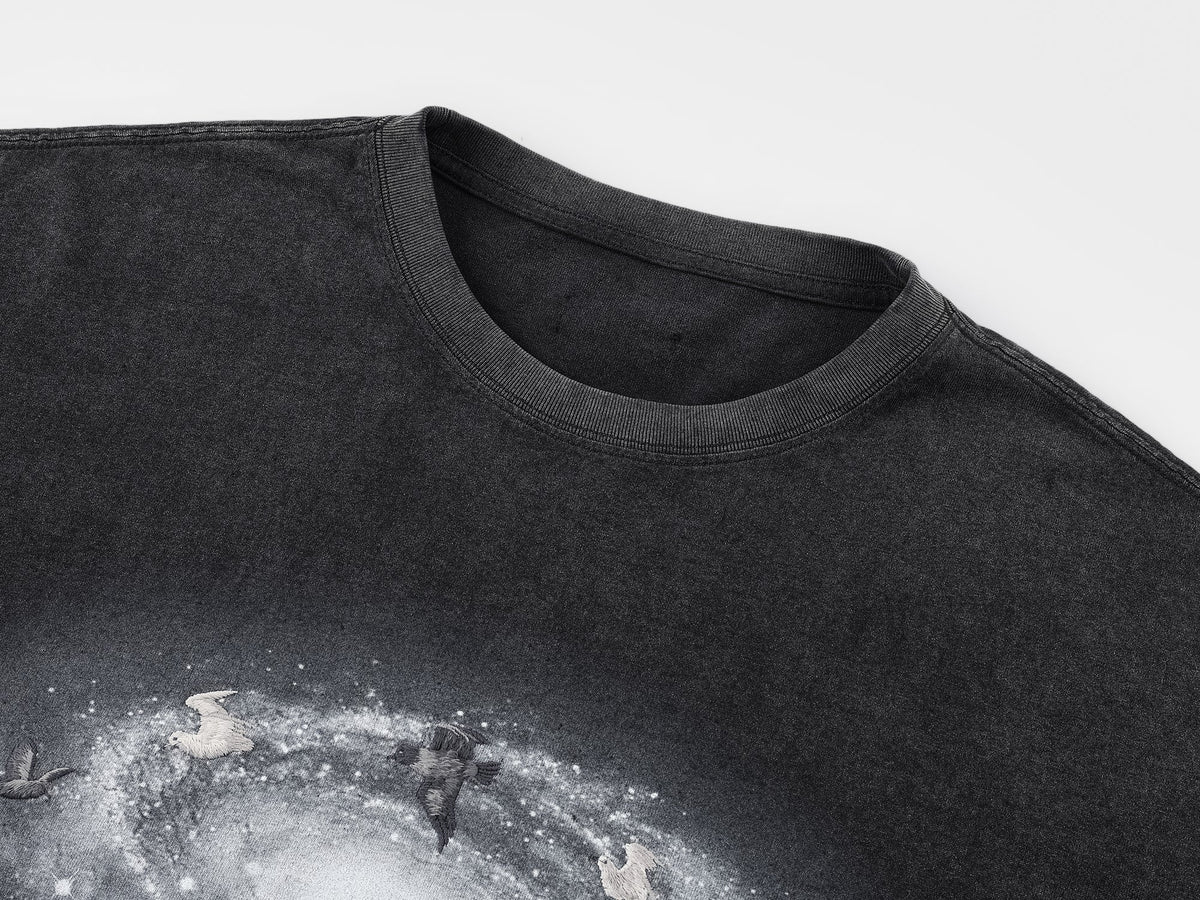 Surreal leaf print long sleeve t-shirt