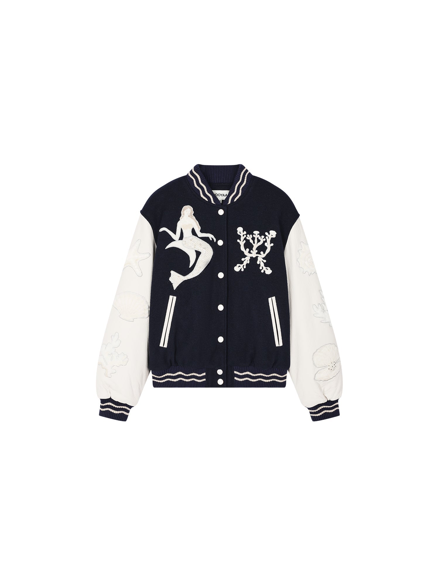 Fantasy undersea appliqué baseball jacket