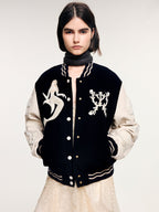 Fantasy undersea appliqué baseball jacket