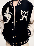 Fantasy undersea appliqué baseball jacket